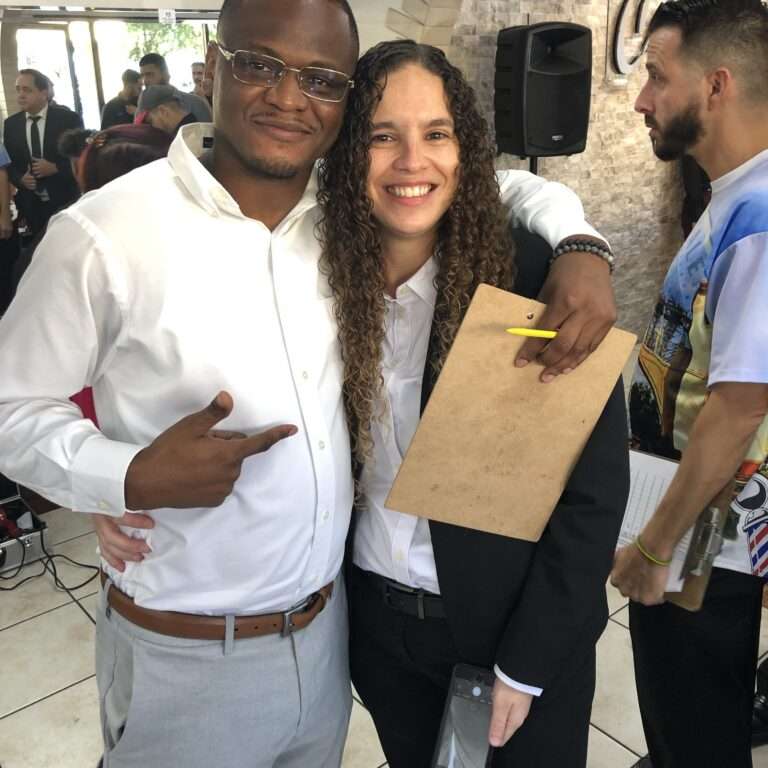 Yamel, barber instructor